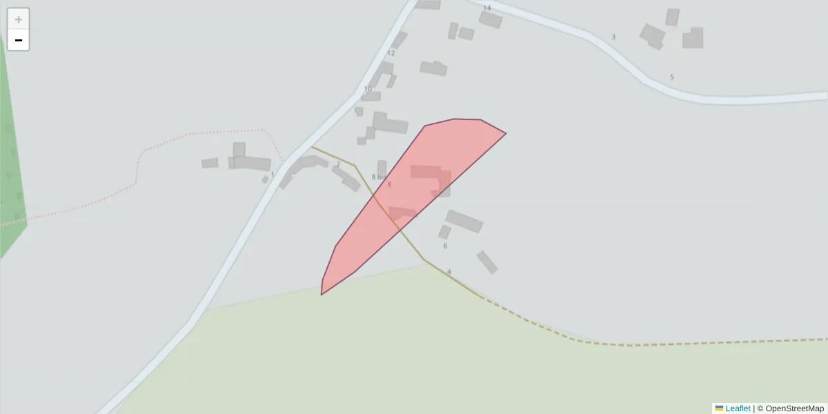 Carte de la zone du code postal  et des codes postaux voisins en France