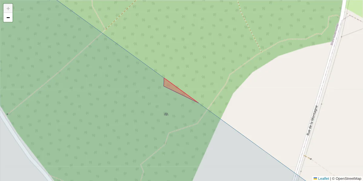 Carte de la zone du code postal  et des codes postaux voisins en France