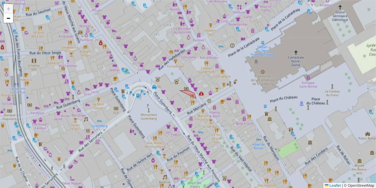 Carte de la zone du code postal  et des codes postaux voisins en France