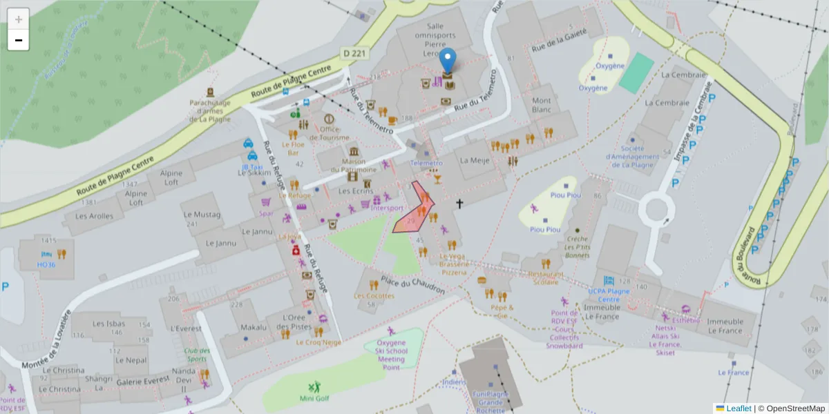 Carte de la zone du code postal  et des codes postaux voisins en France
