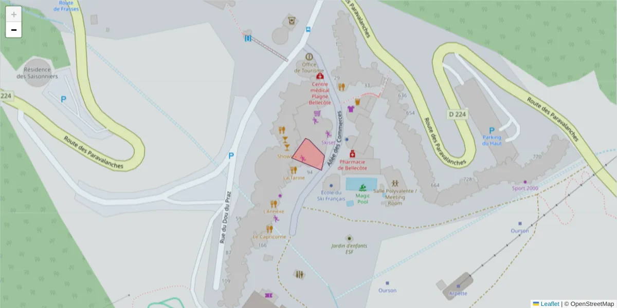Carte de la zone du code postal  et des codes postaux voisins en France